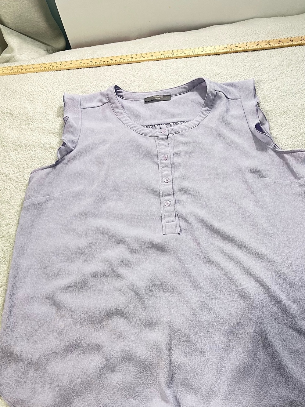 Denver Hayes Light Lavender Sleeveless Henley Camisole #A014